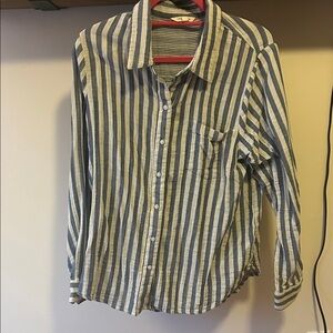 Lucky Brand Blue Striped Button Down